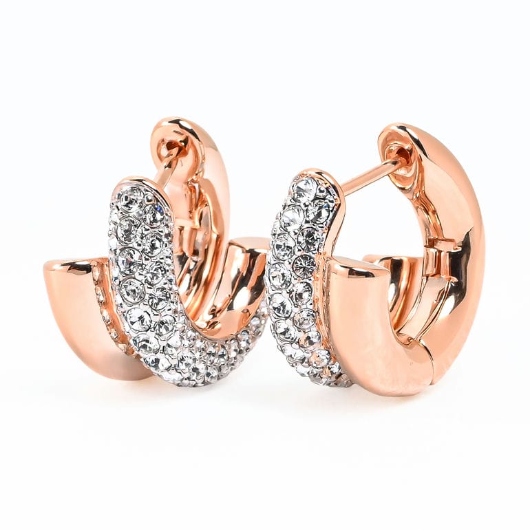 スワロフスキー SWAROVSKI ピアス Dextera フープピアス チューブ クリア ローズゴールド 5738198 ジュエリー アクセサリー<br>【スペシャルラッピング660円(別売り)】