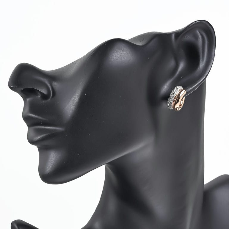 スワロフスキー SWAROVSKI ピアス Dextera フープピアス チューブ クリア ローズゴールド 5738198 ジュエリー アクセサリー<br>【スペシャルラッピング660円(別売り)】