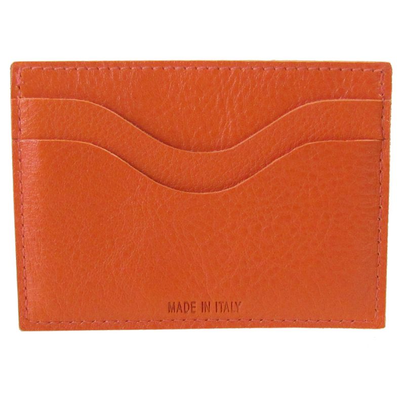 イルビゾンテ IL BISONTE カードケース パスケース メンズ レディース バケッタレザー ORANGE オレンジ C1167 EP 166【スペシャルラッピング660円(別売り)】