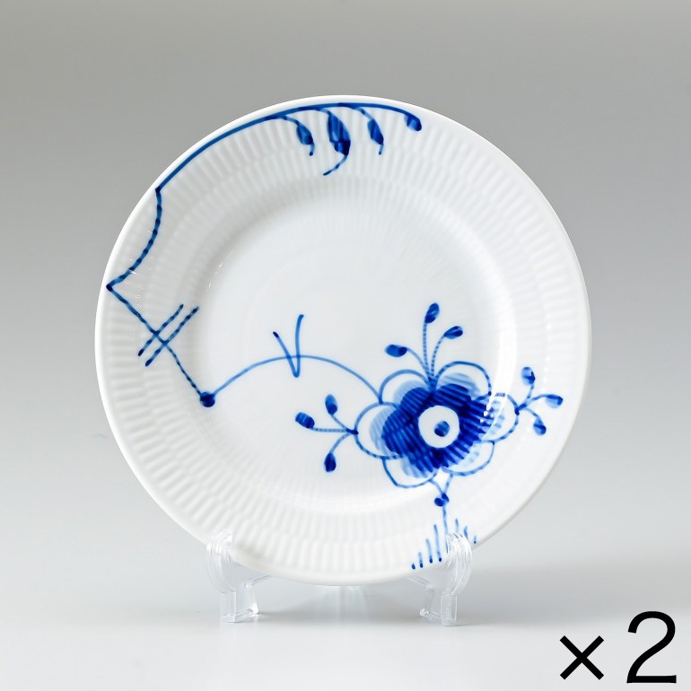 2個セット ロイヤルコペンハーゲン ブルーフルーテッド メガ 17cm プレート フラット 2386617 1017370 北欧食器 洋食器 ROYAL COPENHAGEN【スペシャルラッピング660円(別売り)】