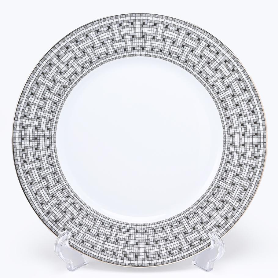 エルメス HERMES モザイク ヴァンキャトル プラチナ 035001P 27.5cm アメリカンディナープレート ペア 大皿 洋食器 名入れ可有料  【スペシャルラッピング660円(別売り)】