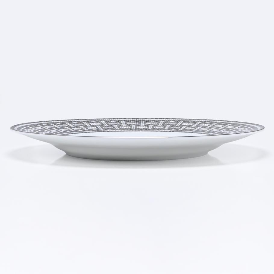 エルメス HERMES モザイク ヴァンキャトル プラチナ 035001P 27.5cm アメリカンディナープレート ペア 大皿 洋食器 名入れ可有料  【スペシャルラッピング660円(別売り)】