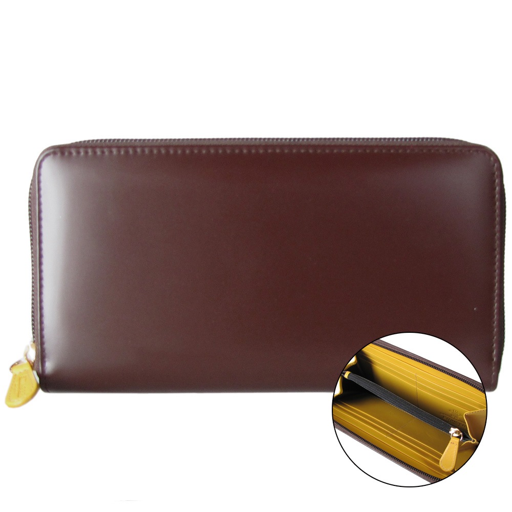 エッティンガー ETTINGER 長財布 ラウンドファスナー メンズ ブライドルレザー バイカラー BH 2051JR NUT ナッツ 【スペシャルラッピング660円(別売り)】