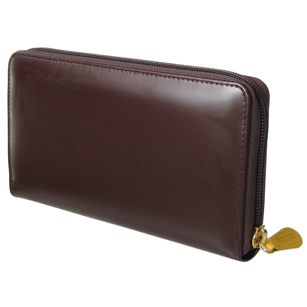 エッティンガー ETTINGER 長財布 ラウンドファスナー メンズ ブライドルレザー バイカラー BH 2051JR NUT ナッツ 【スペシャルラッピング660円(別売り)】