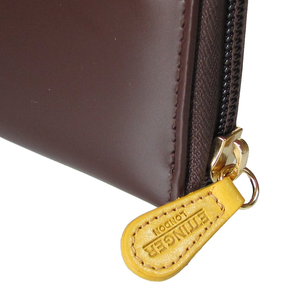 エッティンガー ETTINGER 長財布 ラウンドファスナー メンズ ブライドルレザー バイカラー BH 2051JR NUT ナッツ 【スペシャルラッピング660円(別売り)】
