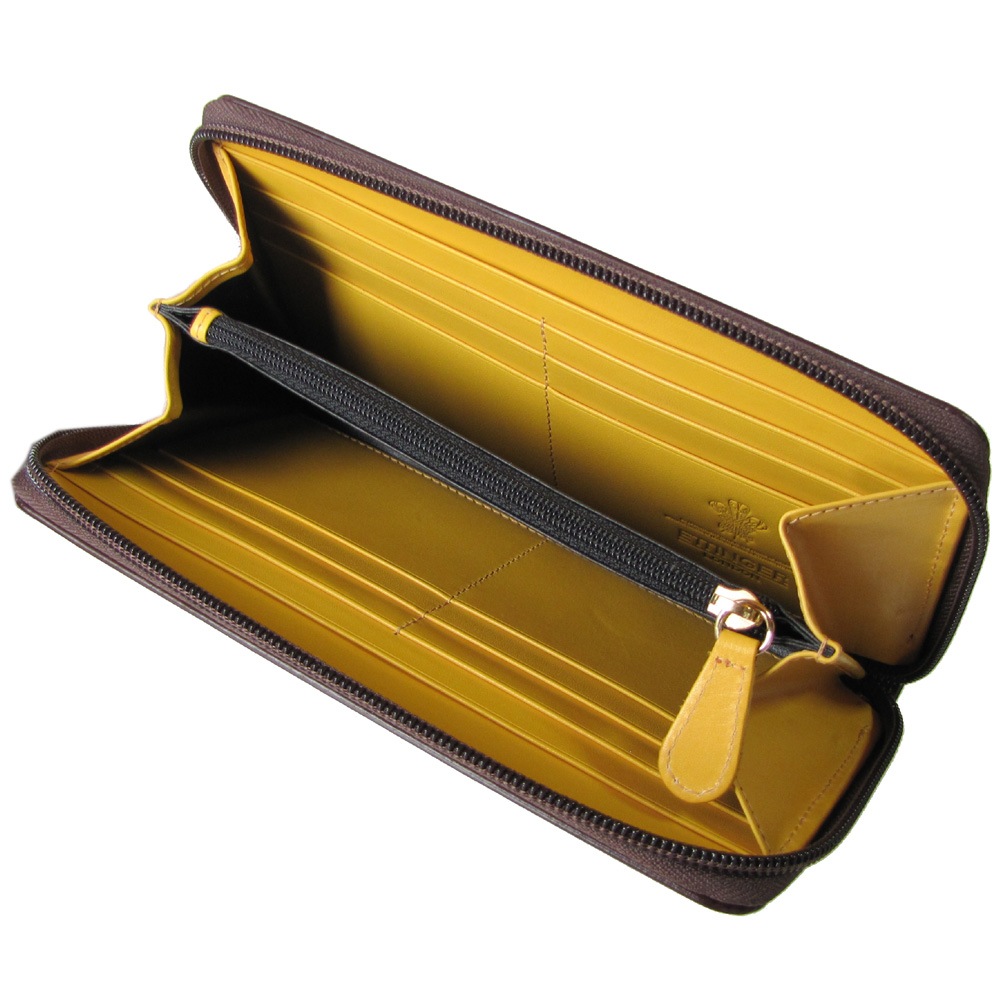 エッティンガー ETTINGER 長財布 ラウンドファスナー メンズ ブライドルレザー バイカラー BH 2051JR NUT ナッツ 【スペシャルラッピング660円(別売り)】