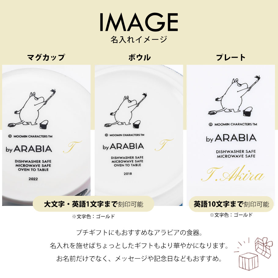 アラビア ARABIA マグカップ ボウル プレート 3点セット MOOMIN ムーミンコレクション ちびのミイ メドウ 1062211 1062215 1062213 北欧食器 洋食器 名入れ可有料【スペシャルラッピング1100円(別売り)】