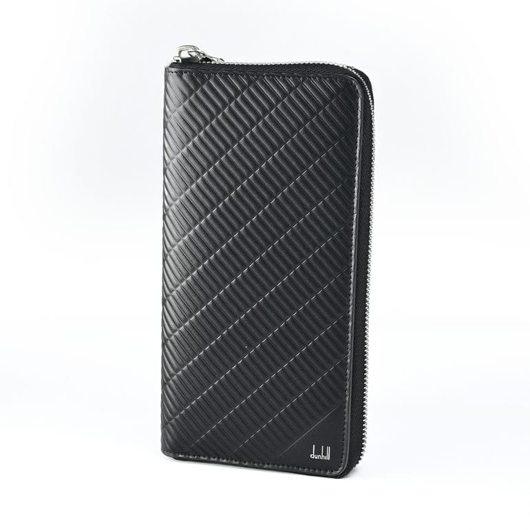 ダンヒル dunhill 長財布 メンズ コントゥア ラウンドファスナー ジップ コートウォレット ブラック 24R2180PX001 英国<br>【スペシャルラッピング660円(別売り)】