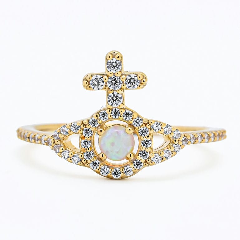 ヴィヴィアンウエストウッド Vivienne Westwood リング 指輪 Lサイズ(日本サイズ15-16号) レディース OLYMPIA オパール ゴールド 64040173 01R210 SM GOLD ジュエリー【スペシャルラッピング660円(別売り)】