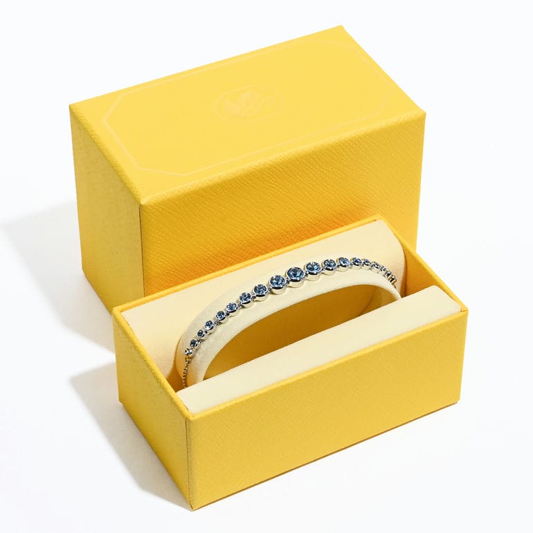 スワロフスキー　ブレスレット　Imber Tennis 正規品　新品　箱付 Imber Tennis ブレスレット, ラウンドカット, ブルー, ゴールド