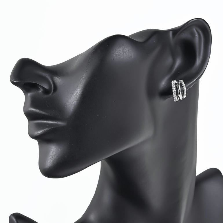 スワロフスキー SWAROVSKI ピアス Hyperbola フープピアス クリア