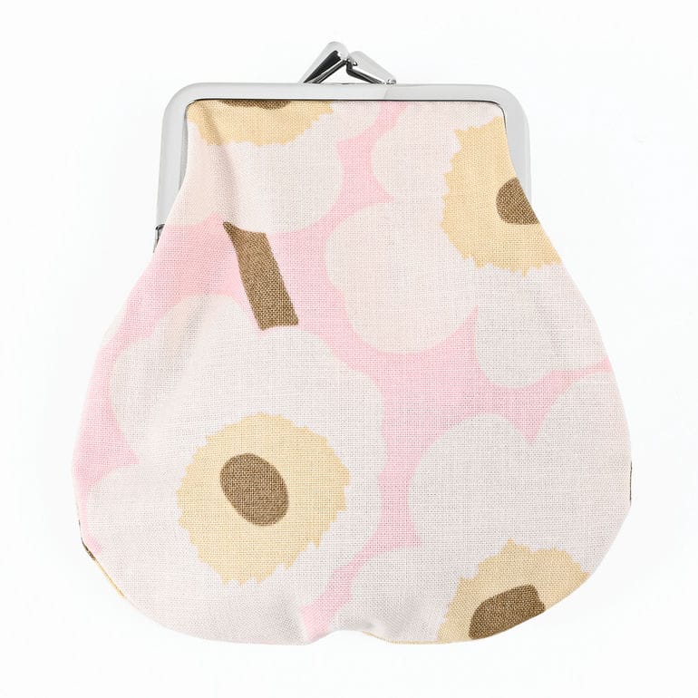 マリメッコ marimekko 小物入れ ポーチ がま口 ミニ ウニッコ ピエ二 ピンク オフホワイト サンド 75339 075339 315 北欧雑貨 北欧デザイン ネコポス限定【スペシャルラッピング660円(別売り)】