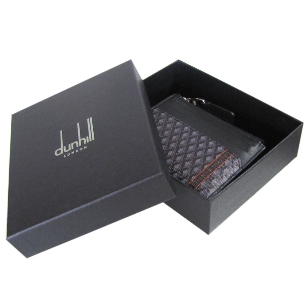 ダンヒル dunhill 財布 ミニ財布 スマートウォレット コインケース 小銭入れ メンズ エンジンターン ラゲッジキャンバス グレー 19F200ZCC030<br>【スペシャルラッピング660円(別売り)】