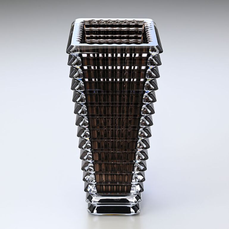 バカラ 名入れ対応 Baccarat ベース 花瓶 アイ EYE スクエア グレー S 20cm 2802303 【熨斗対応】 インテリア オブジェ 置物 洋食器 <br>【スペシャルラッピング1100円(別売り)】