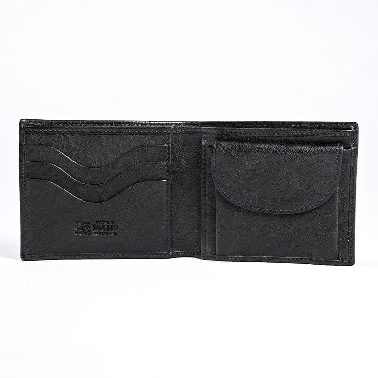 イルビゾンテ IL BISONTE 財布 二つ折り財布 メンズ レディース バケッタレザー ネロ C0487MO 798N SBW007PO0001BK116N 箔押し【スペシャルラッピング660円(別売り)】