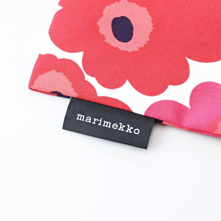 marimekko - マリメッコ ポーチ レッド 旅行ポーチ 化粧ポーチ