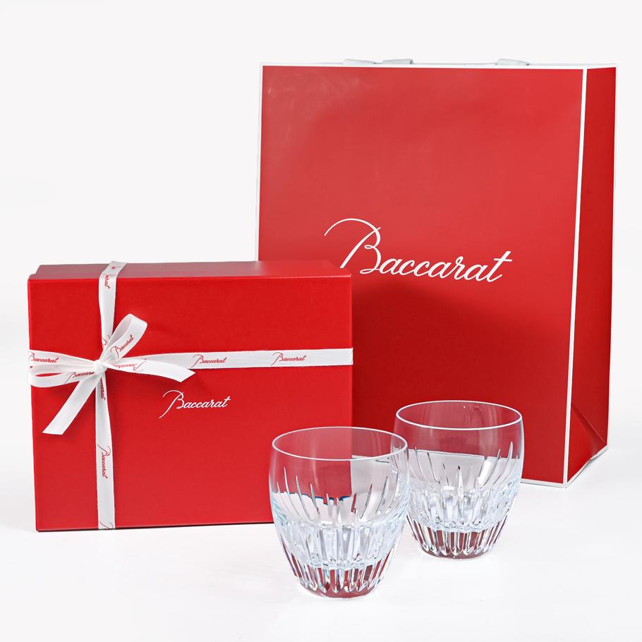 【名入れ可有料】バカラ Baccarat ギフトセット グラス ペア MASSENA マッセナ タンブラー オールドファッション ロックグラス 10cm M 370ml 1344282 2811295 【熨斗対応】 洋食器 <br>【スペシャルラッピング660円(別売り)】
