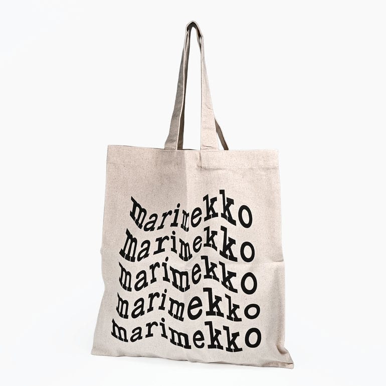 マリメッコ marimekko トートバッグ ヴァンカ Vankka マリメッコロゴ ファブリックバッグ レディース ブラック ベージュ 94599 094599 890 北欧雑貨 北欧デザイン ネコポス限定 送料無料
