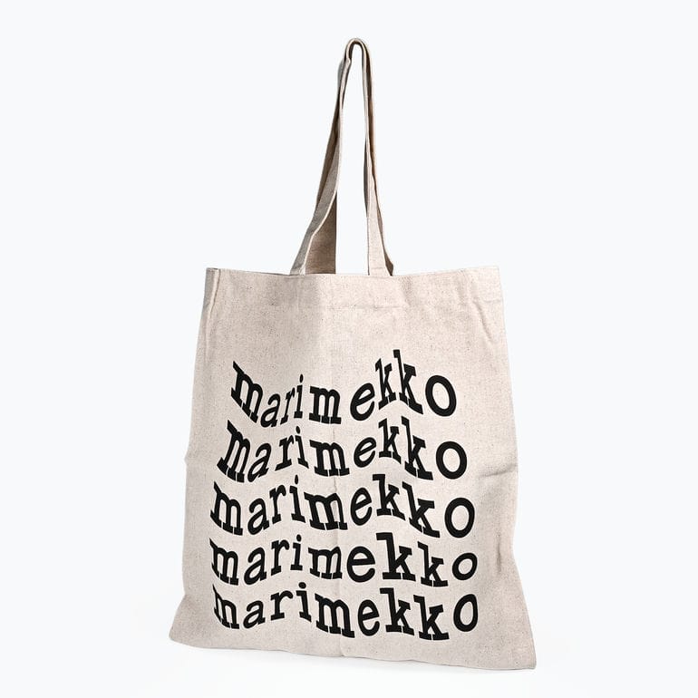 マリメッコ marimekko トートバッグ ヴァンカ Vankka マリメッコロゴ ファブリックバッグ レディース ブラック ベージュ 94599 094599 890 北欧雑貨 北欧デザイン ネコポス限定 送料無料