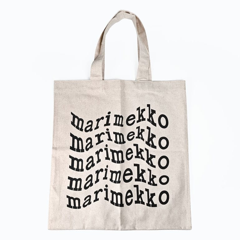 マリメッコ marimekko トートバッグ ヴァンカ Vankka マリメッコロゴ ファブリックバッグ レディース ブラック ベージュ 94599 094599 890 北欧雑貨 北欧デザイン ネコポス限定 送料無料