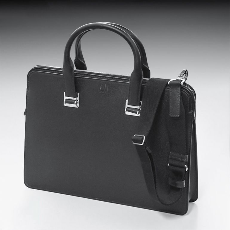 dunhill ブリーフケース オールレザー ブラック 大容量 ビジネス A4
