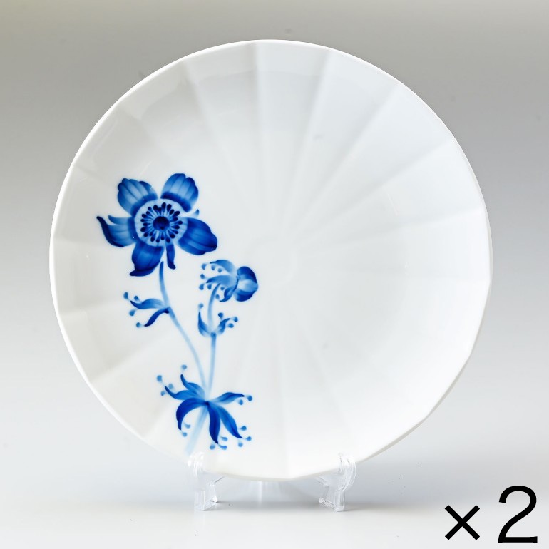 2個セット ロイヤルコペンハーゲン ブロムスト フレンチアネモネ プレート 22.5cm 1025298（2901622） 北欧食器 洋食器 ROYAL COPENHAGEN【スペシャルラッピング660円(別売り)】