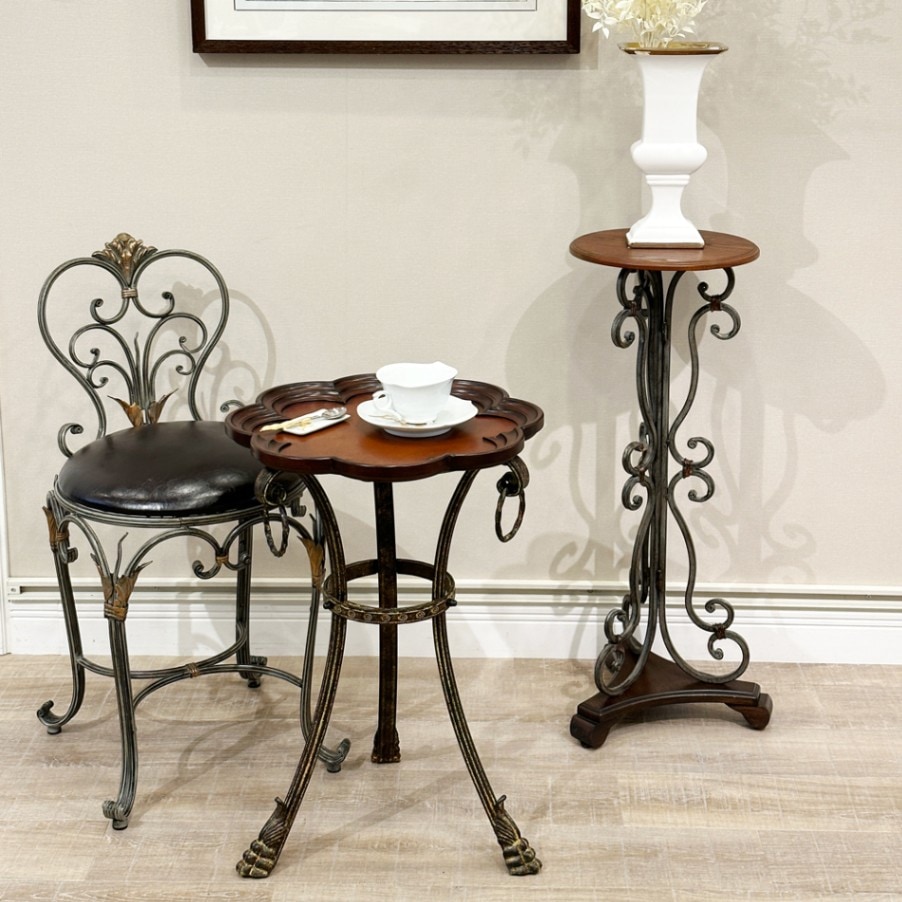 花びら型 アイアン サイドテーブル | 家具,テーブル,サイドテーブル