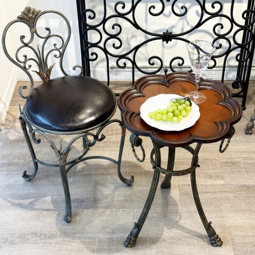 花びら型 アイアン サイドテーブル | 家具,テーブル,サイドテーブル