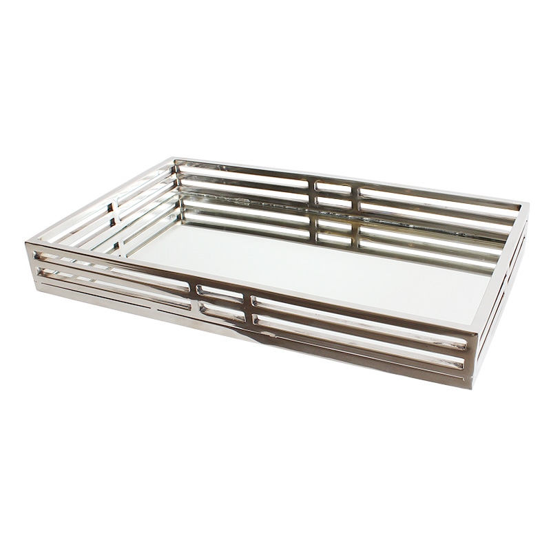 トレイ ミラー シルバー 幅50cm アクセサリー ディスプレイ