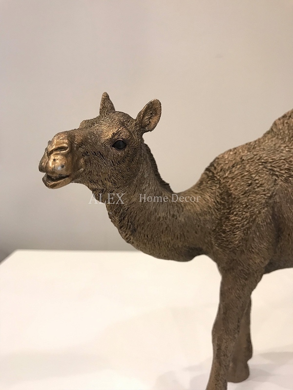 ラクダ オブジェ アンティークゴールド 置物 横幅23cm | インテリア