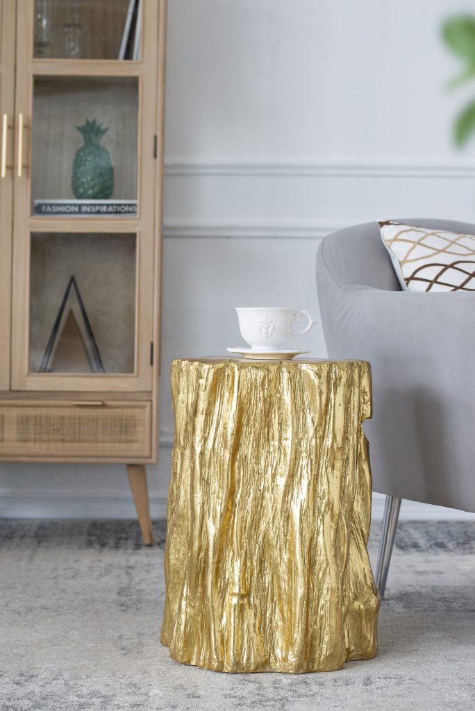 切り株スツール ゴールド 高さ50cm | 家具,チェア,スツール