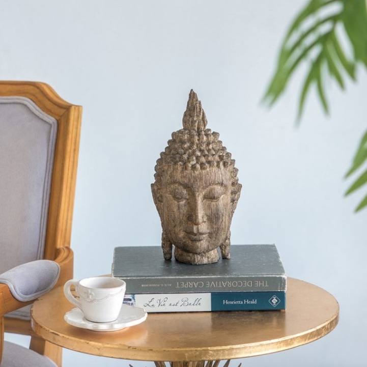 仏陀頭像オブジェ