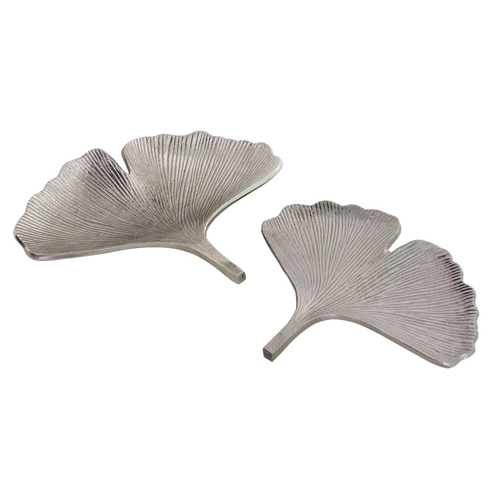 イチョウ型 トレイ シルバー 2点セット