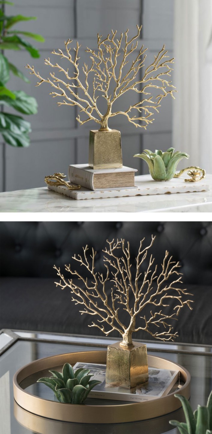 ツリーオブジェ ゴールド | インテリアデコレーション,オブジェ・置物