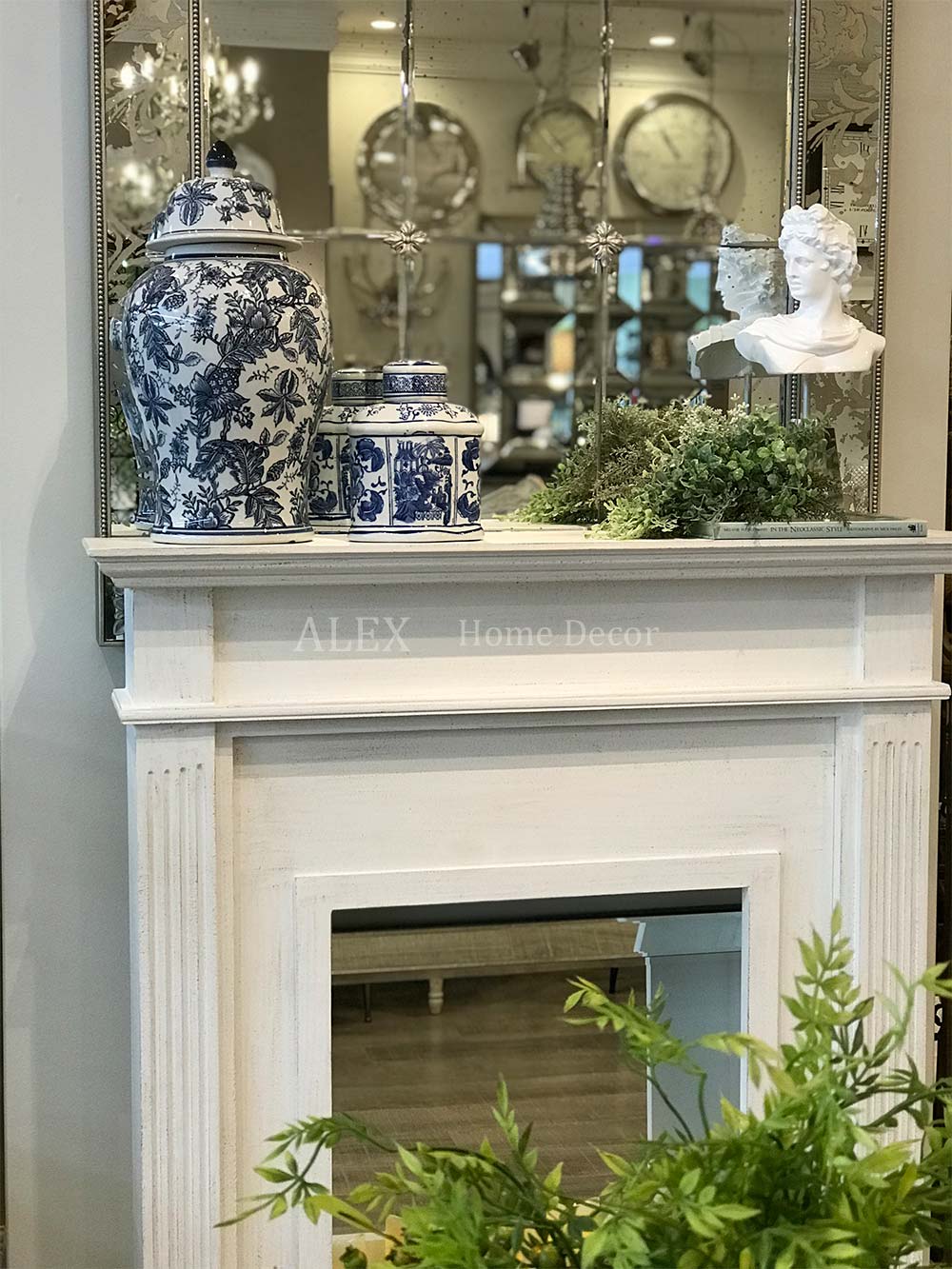 シノワズリ 陶器ジャー ブルー＆ホワイト | インテリアデコレーション