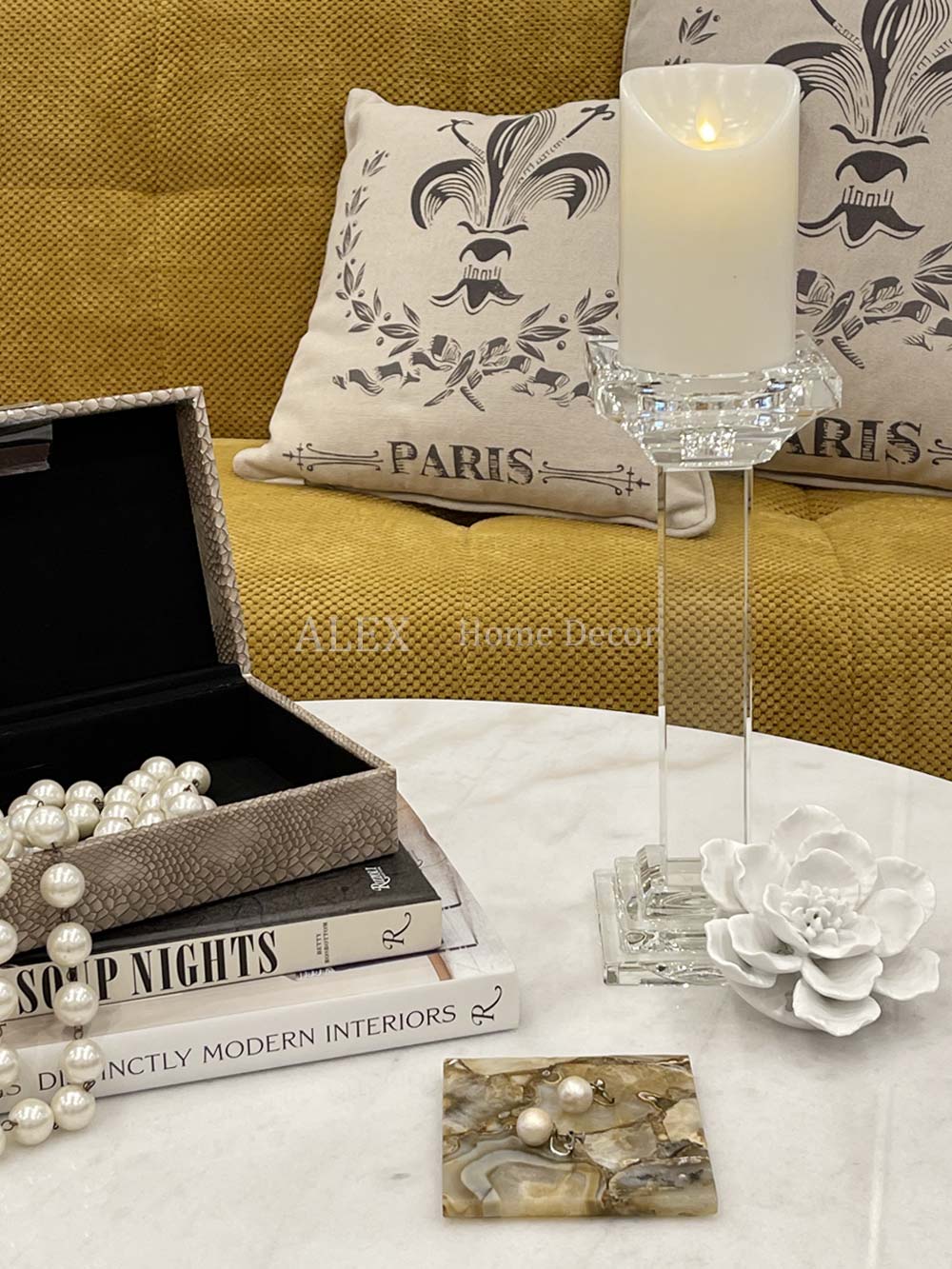 ガラスキャンドルスタンド S インテリア雑貨 インテリア雑貨や家具を取り揃えたオンラインショップ Alex Home Decor アレックスホームデコール