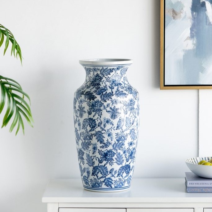 シノワズリ 飾り壺 高さ61cm