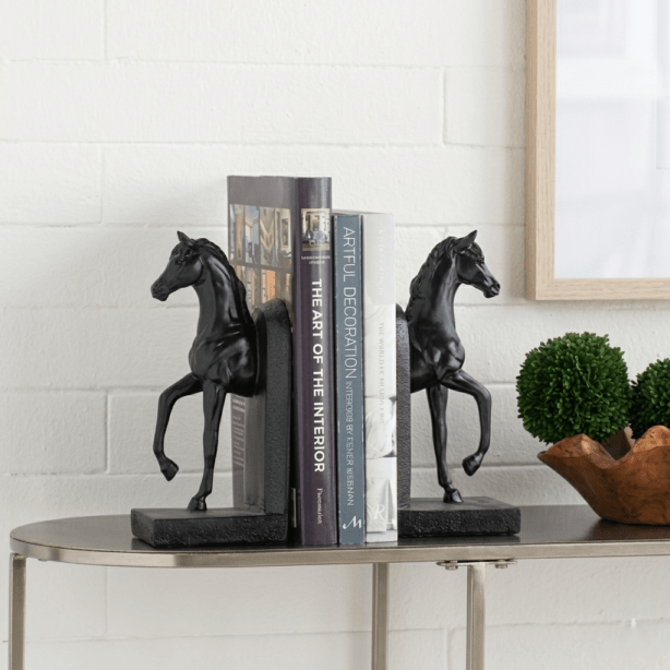 馬のブックエンド 2個セット 高さ27cm