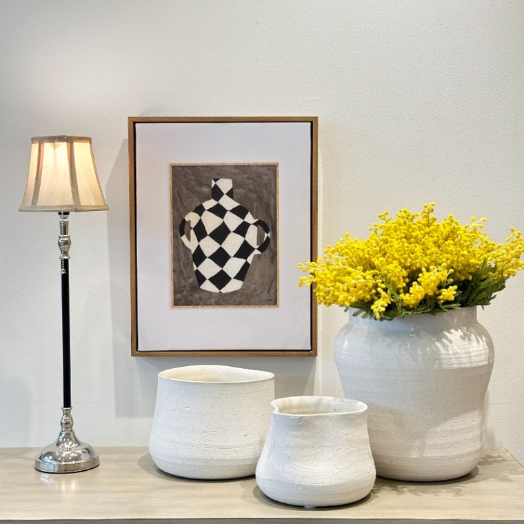 BKB セラミックス　 ◆Taper◆　鉢　プランター セラミックプランター ホワイト モダンデザイン 観葉植物鉢カバー