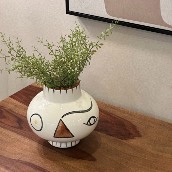 HAY セラミック花瓶 有機的デザイン FlowerVaseCeramic_L_OcherYello