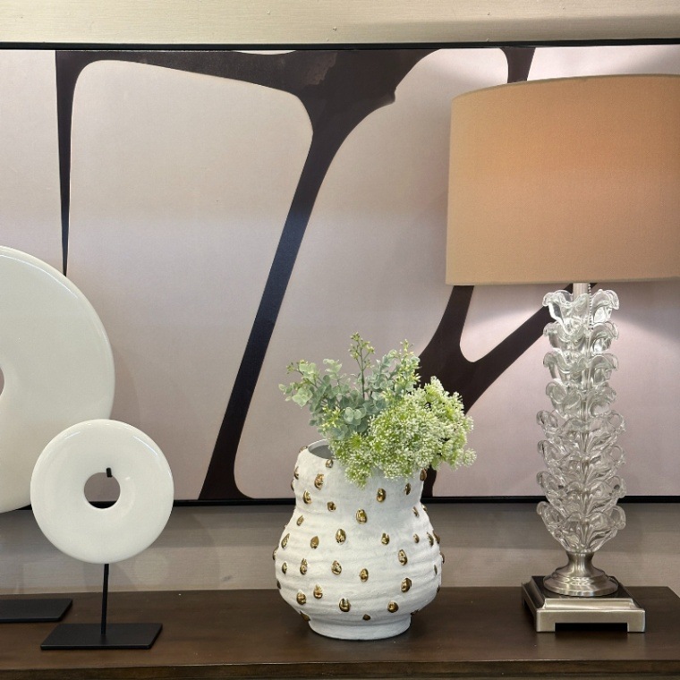 美品ALEX HOME DECOR球形花瓶 金色装飾花器