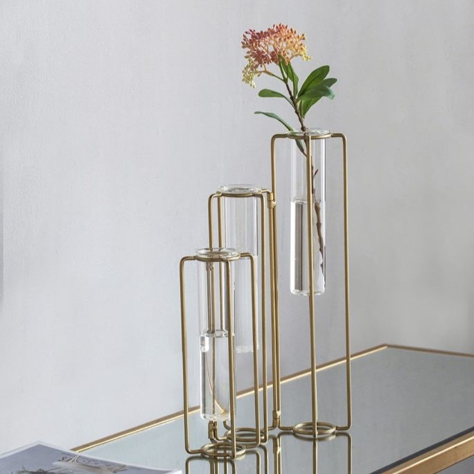 ビーカーベース メタルフレーム ガラス