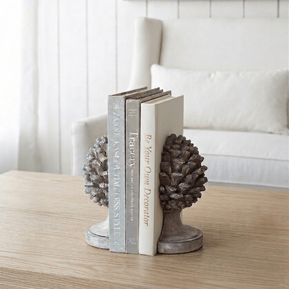 パインコーン ブックエンド 