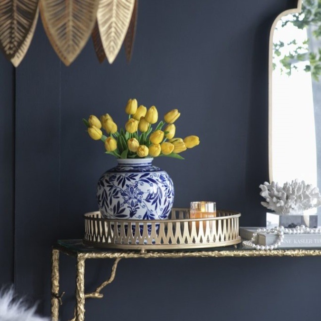 ゴールド ミラートレイΦ45㎝ | インテリアデコレーション,トレイ