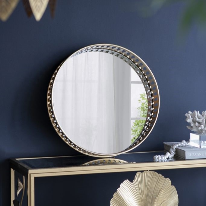 ゴールド ミラートレイΦ45㎝ | インテリアデコレーション,トレイ