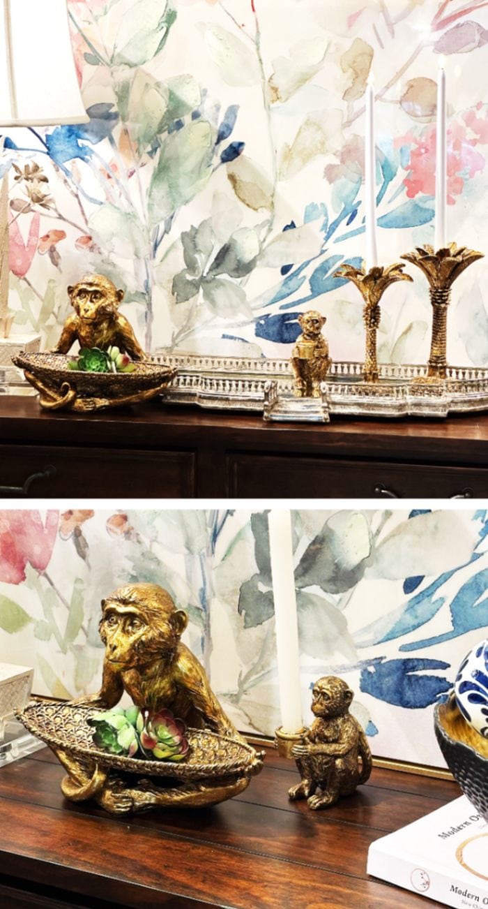 モンキーキャンドルホルダー ゴールド 高さ13.5cm | インテリア