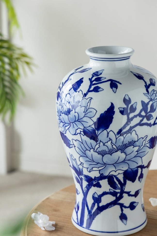マグノリア模様の花瓶 高さ33cm | デコレーション,花瓶・プランター