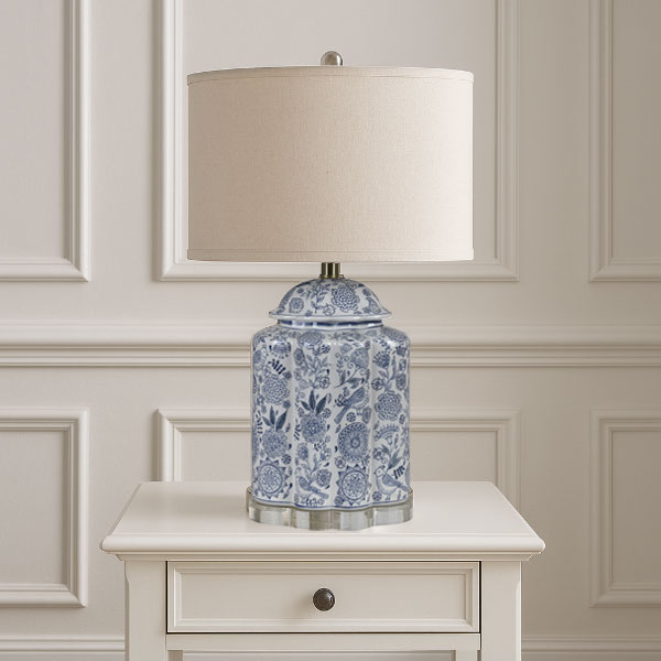 シノワズリ調 磁器テーブルランプ 高さ58cm | ライト,テーブルランプ