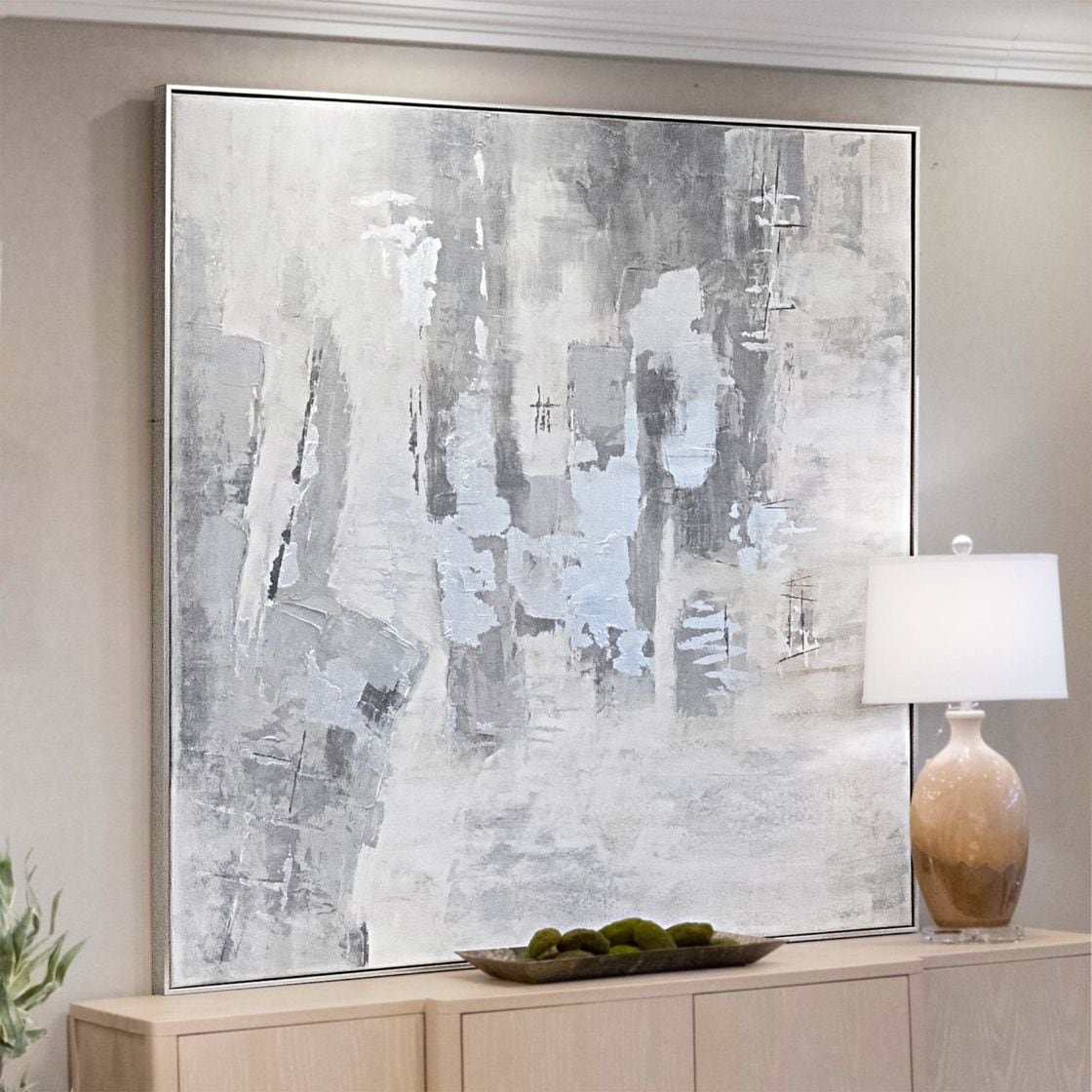 シルバーテクスチャアートパネル 155×155cm 