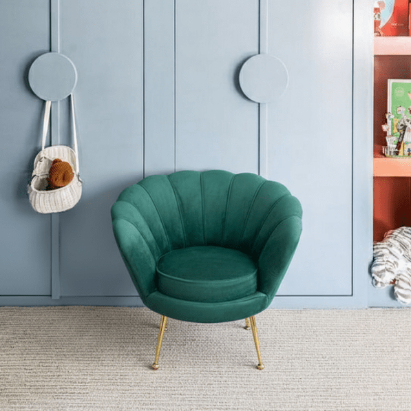 キッズチェア グリーン アームチェア